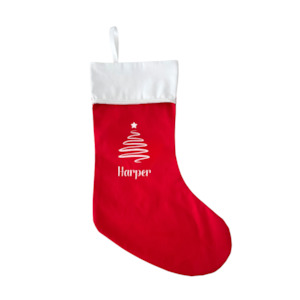 Gift: Christmas Stocking Red - Personalised