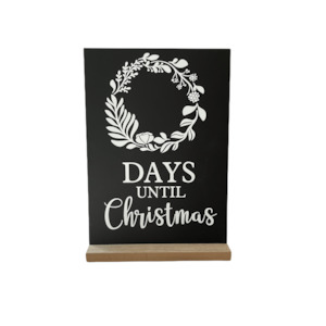 Wreath Christmas Countdown Blackboard