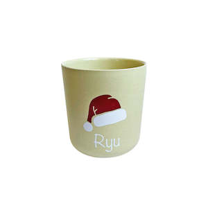 Personalised Santa Hat Christmas Bamboo Cup