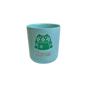 Personalised Ugly Sweater Christmas Bamboo Cup