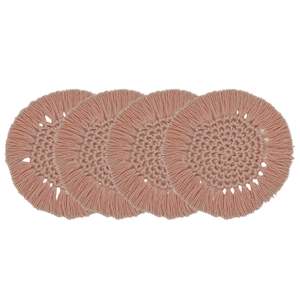 Boho Coaster 4 Pack Blush