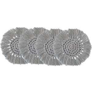 Boho Coaster 4 Pack Grey