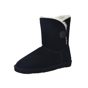 Women's Button Boot Black