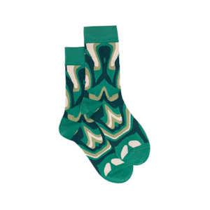 Antler: Antler Retro Swirl Sock Green