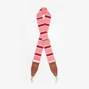 Antler Bag Strap Pink & White Stripe