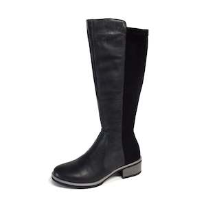 Long Boots: Dolores Black/Charcoal