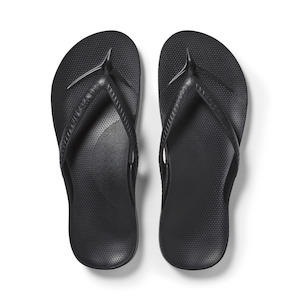 Mens Sandals: Arch Support Jandals Black