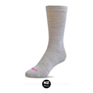 Nz Sock Company: F2000 Womens Merino Comfort Top Crew Oatmeal