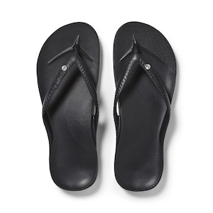 Arch Support Jandals Crystal Black