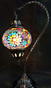 Turkish 'Swan Neck' Lamp - Multicolored