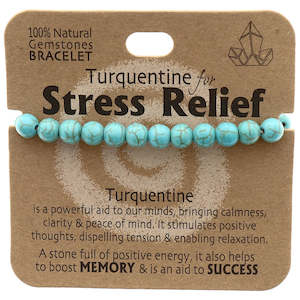 Natural Gemstone Bracelet - Turquentine fot Stress Relief