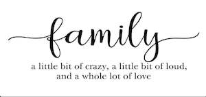 Homeware: Wooden Sign - Family