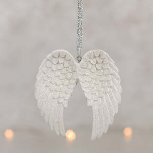 Angel Wings Glitter Hanging Decoration