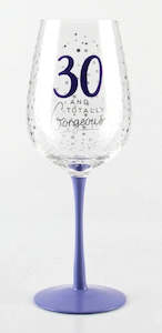 30th Dotty Star Wine Glass