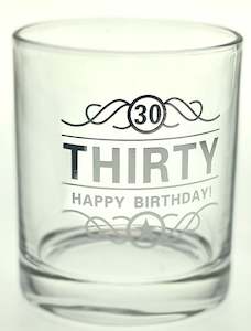 30th Scotch Glass - 13oz/350ml