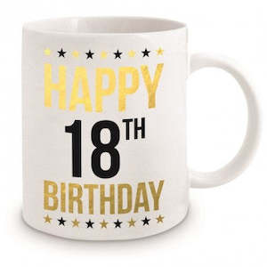 18th Mug White or Black Design