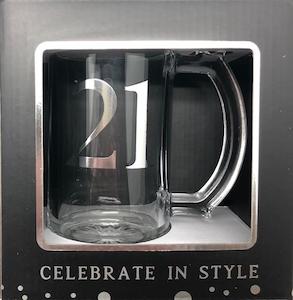 21st Glass Tankard