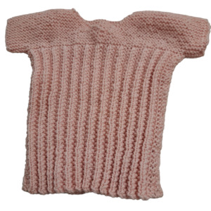 Handmade Woollen Baby Singlet - Pink