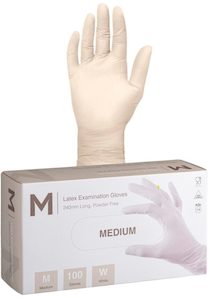 Latex Powder Free Gloves White - Medium