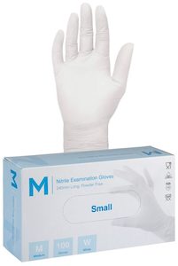 White Nitrile Powder Free Gloves - Small