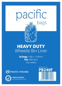 240 Litre Black Wheely Bin Liners