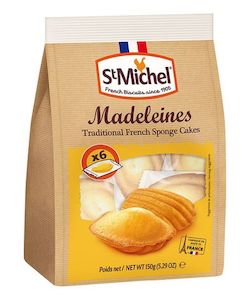 Dairy product wholesaling: St Michel Madeleines Standup Pouch 150g