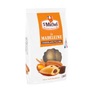 Dairy product wholesaling: St Michel Madeleine Choco. Filled 250g Individual Wrap