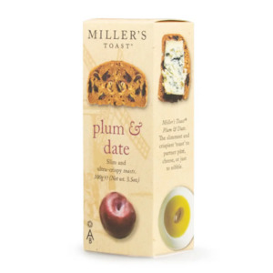 Dairy product wholesaling: Miller's Toast Plum & Date 100g