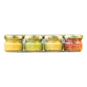 Dairy product wholesaling: Fallot Mustard Gift Crate (4 x mini 25g pots)