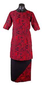 Ladies Puletasi 2409 Red Ula Fala