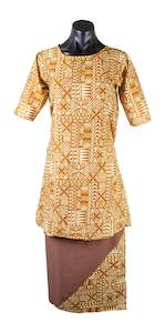 Clothing: Ladies Puletasi 2409 Siapo Sand