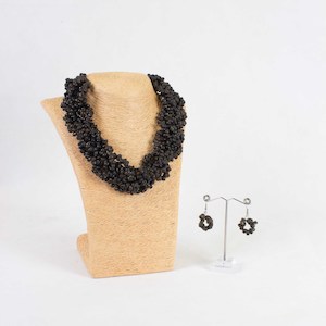 Accessories 1: Ladies Ula Black Shells Braided