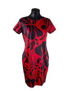 Ladies Dresses: IC Monstera Body Con  Red