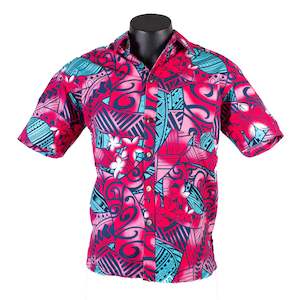 PC Cotton Shirt C80 Pink Teal