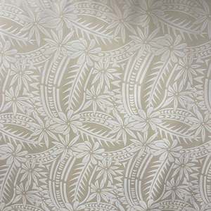 44 Fabrics New: 58" PS Rubber Foil Beige/White C11