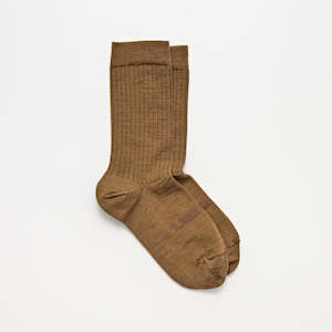 Merino Wool Crew Socks | WOMAN | Walnut