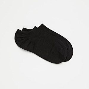 Merino Wool Sneaker Socks | WOMAN | Black