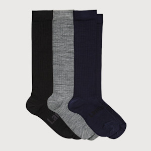 Merino Wool Knee High Socks | CHILD | Essential | Trio