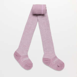 Merino Wool Textured Knit Tights | BABY | Lilac