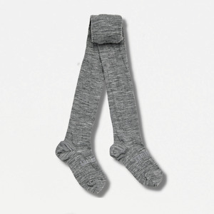 Merino Wool Flat Knit Essential Tights | CHILD | Grey