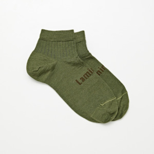 Merino Wool Ankle Socks | CHILD | Olive