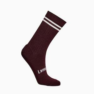 Merino Wool Crew Socks | WOMAN | Laneway Collection | Maroon