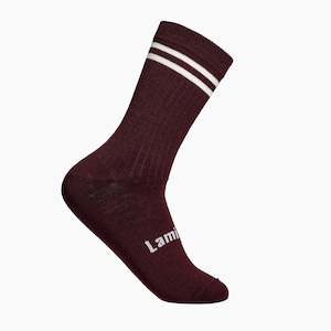 Merino Wool Crew Socks | MAN | Laneway Collection | Maroon