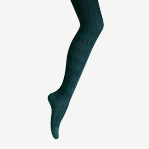 Merino Wool Cable Knit Tights | WOMAN | Forest