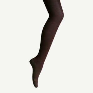 Merino Wool Textured Knit Tights | WOMAN | Cacao