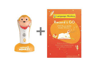 Books: Record & GO Box Set - Language Monkey Reader + 240 Recordable Audio Stickers