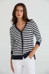 W1: Shell Stripe Cardi