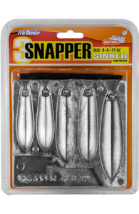 Sporting equipment: PRO HUNTER - REEF SINKER MOULD COMBO OF 5 FROM 4oz TO 12oz