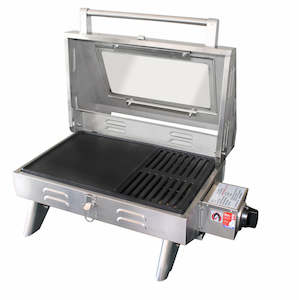 KIWI SIZZLER PORTABLE GAS BBQ WITH WINDOW