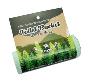 Sporting equipment: LAST CAST - TOILET BUCKET ECO BAG ROLL (15 bags per roll)